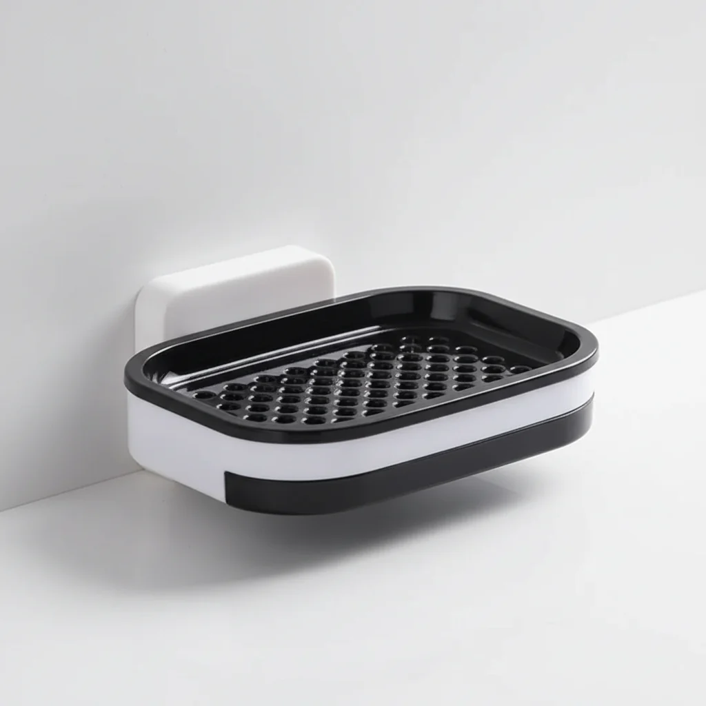 Wall-Mounted Soap Holder with Enhanced Drainage Design