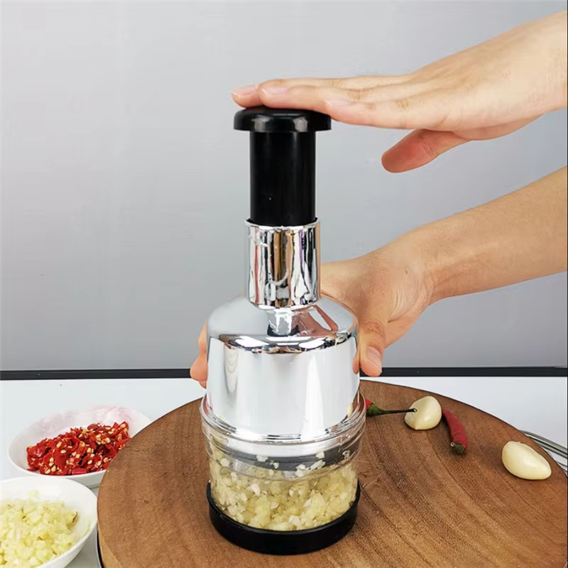 Effortless Garlic & Vegetable Chopper – Manual Prep Tool