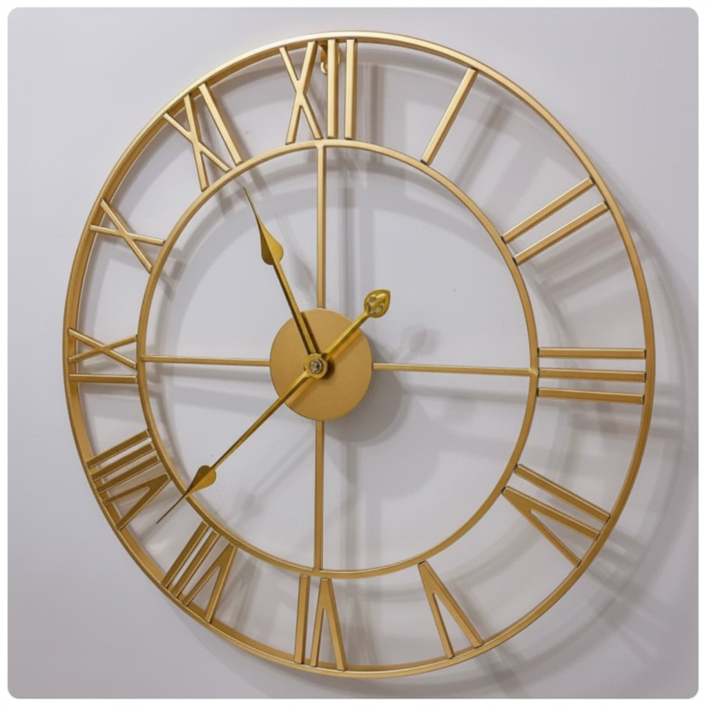 Quiet Elegance – Industrial Metal Wall Clock for Any Space