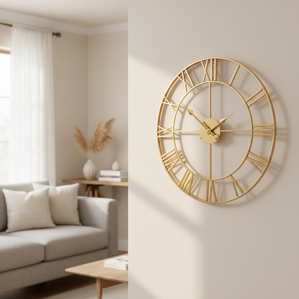 Quiet Elegance – Industrial Metal Wall Clock for Any Space