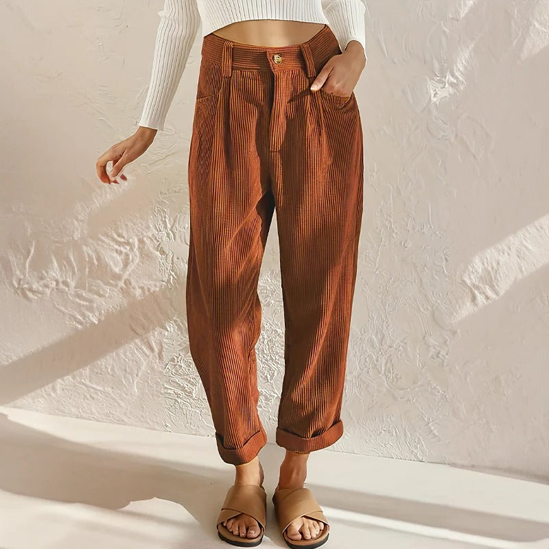 Everyday Comfort Corduroy Trousers for Women