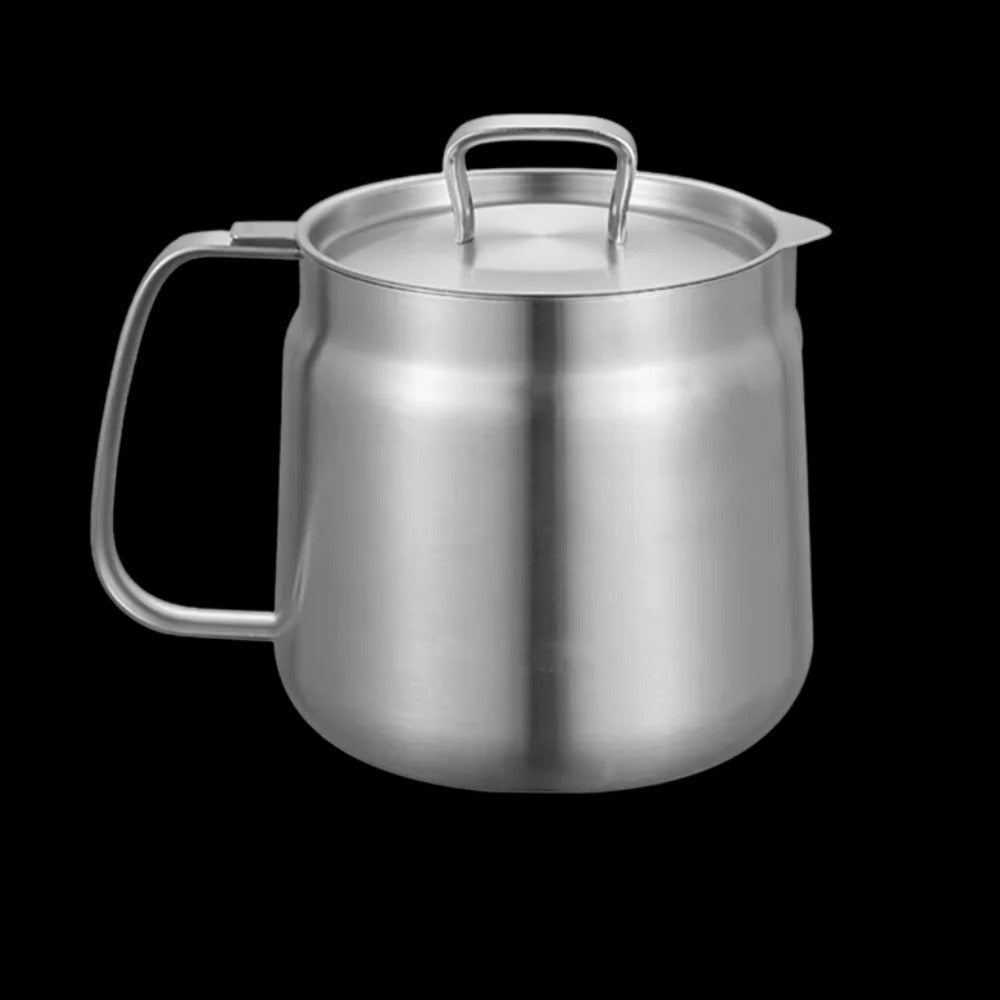 Dual-Function Frying Pot with Integrated Oil Strainer