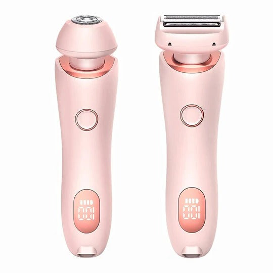 GlamGroom Women's Cordless Shaver – IPX7 Wet & Dry Razor with Twin Heads and 120-Minute Runtime