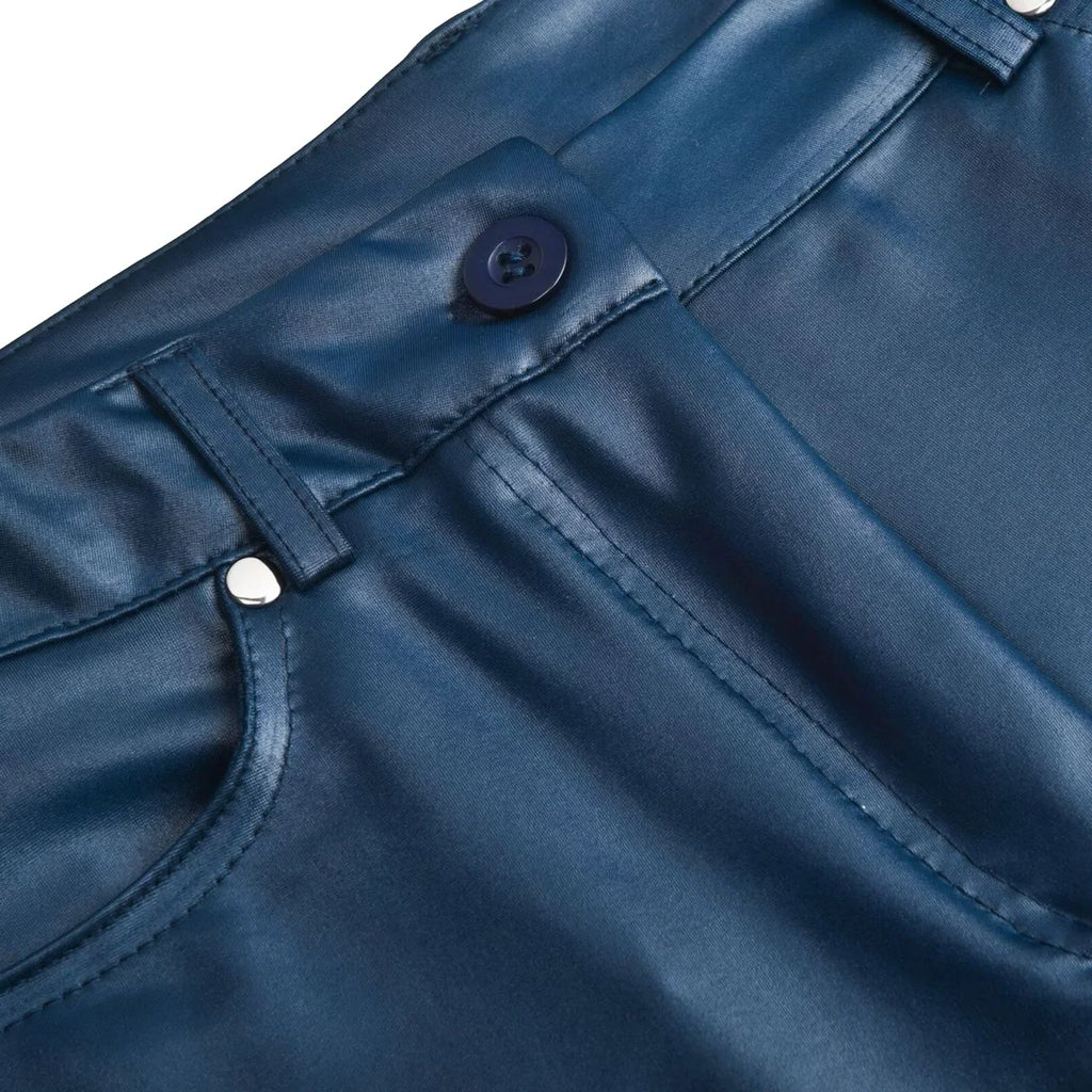 Sleek Stretch Faux Leather Trousers