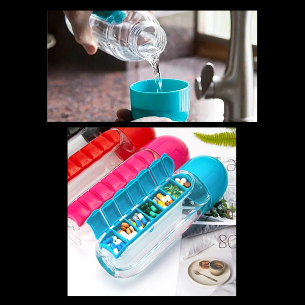 Hydration Companion with Medication Organizer