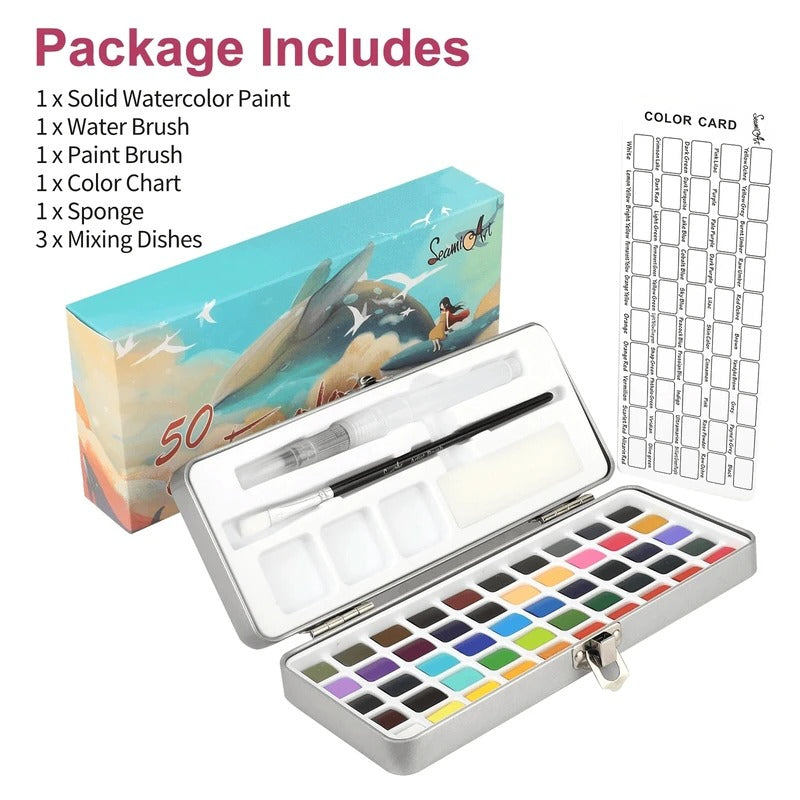 Deluxe Travel Watercolor Palette for Creative Minds