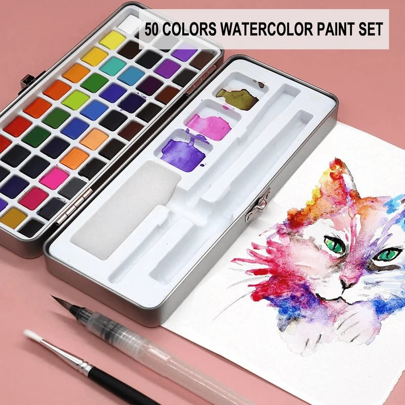 Deluxe Travel Watercolor Palette for Creative Minds
