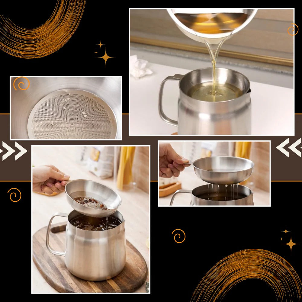 Dual-Function Frying Pot with Integrated Oil Strainer