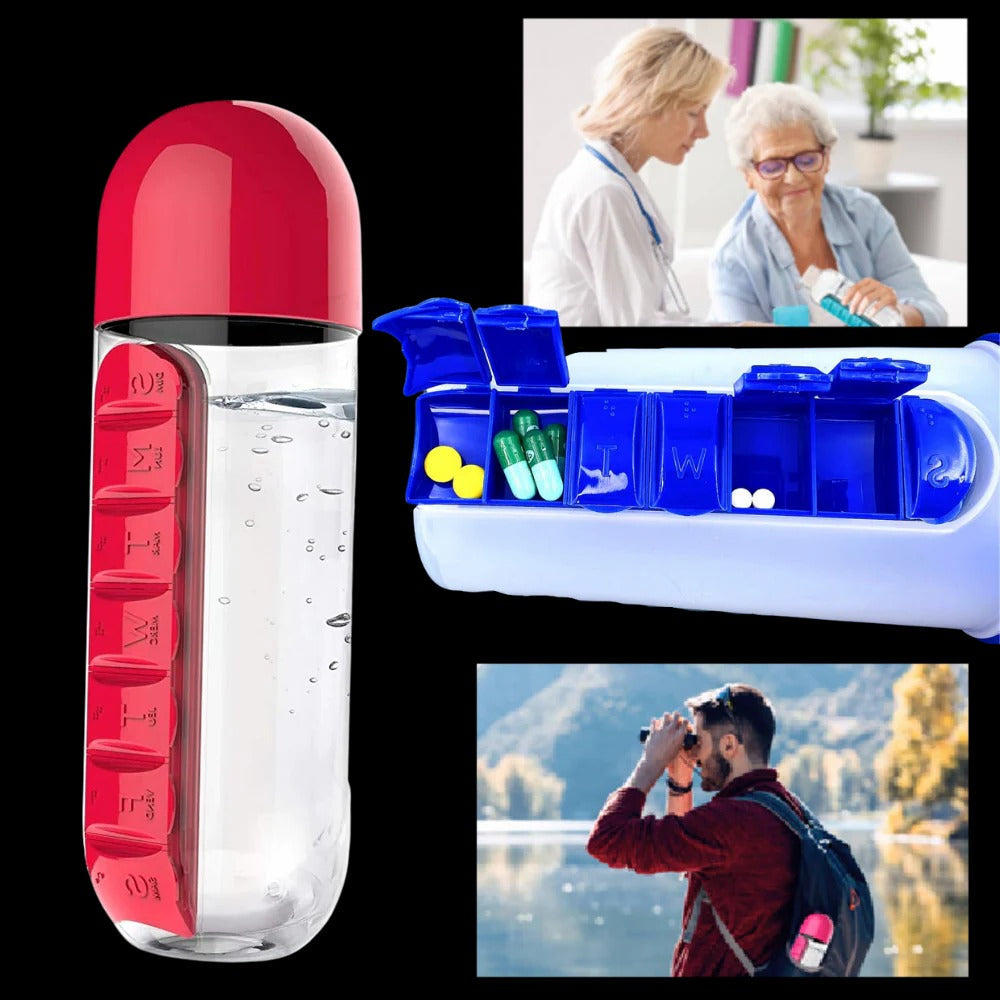 Hydration Companion with Medication Organizer