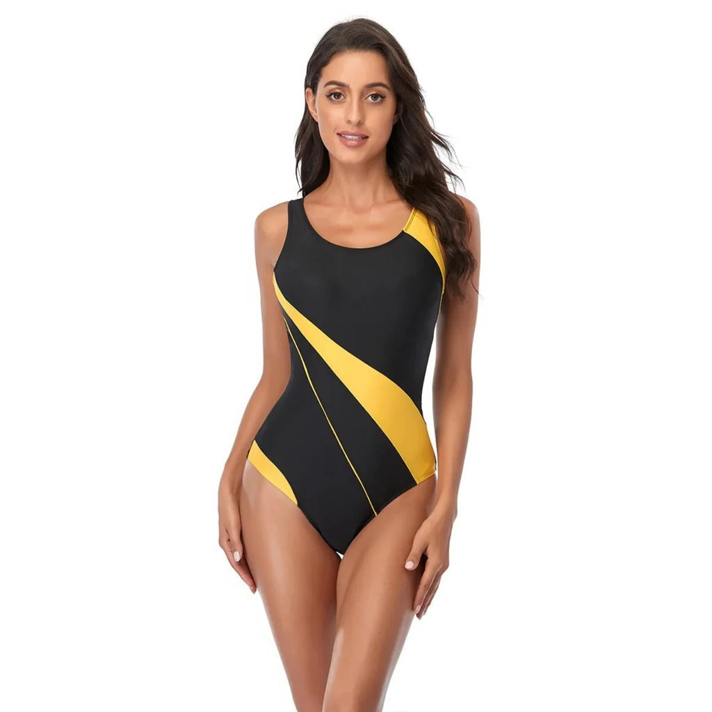 Chic Monochrome One-Piece Swimwear for Summer Fun