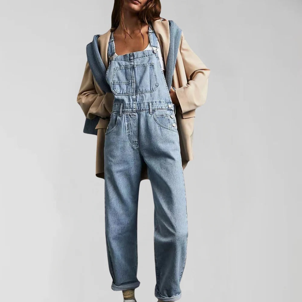 Chic Denim Jumpsuit for Women - Effortless Style
