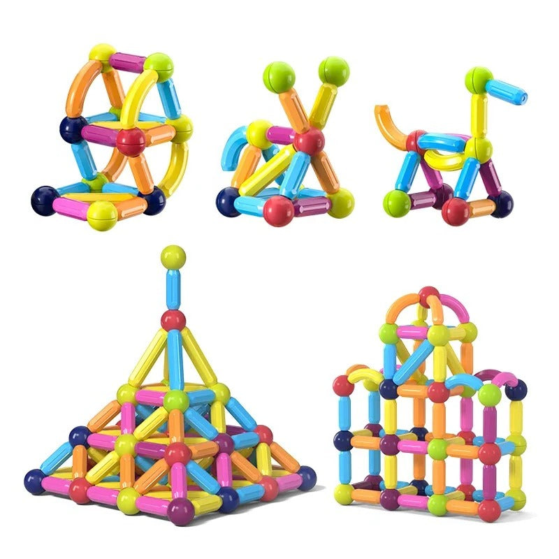 Creative Magnetic Construction Tiles for Imaginative Play
