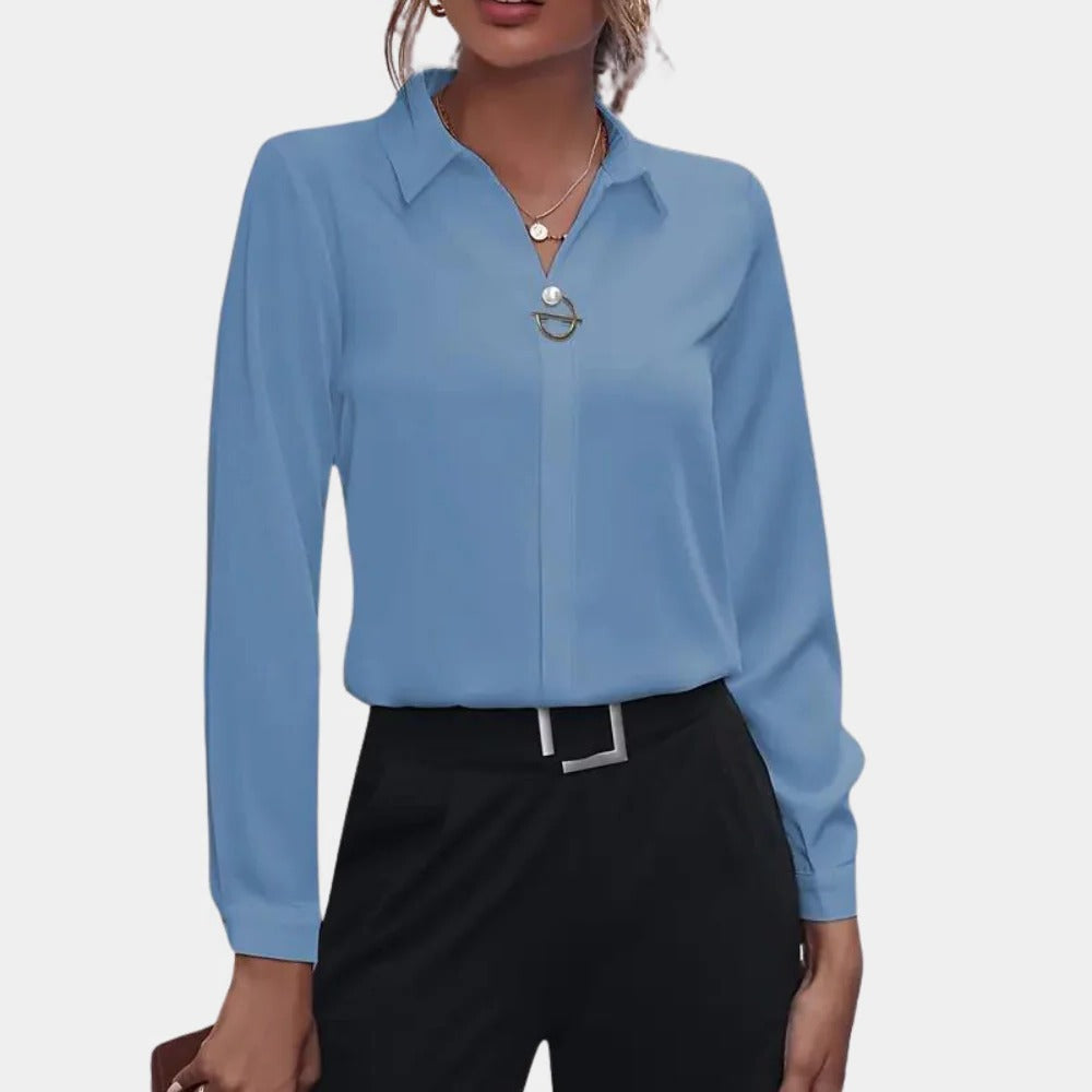 Chic Solid Color Women's Blouse for Every Occasion