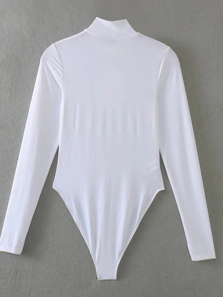 Chic Long Sleeve Bodysuit with Stylish Turtleneck