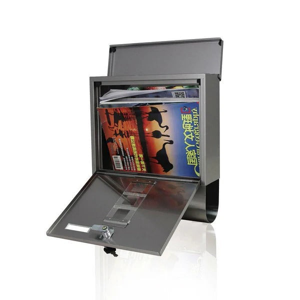 Sturdy Vertical Wall-Mounted Lockable Mailbox for Home