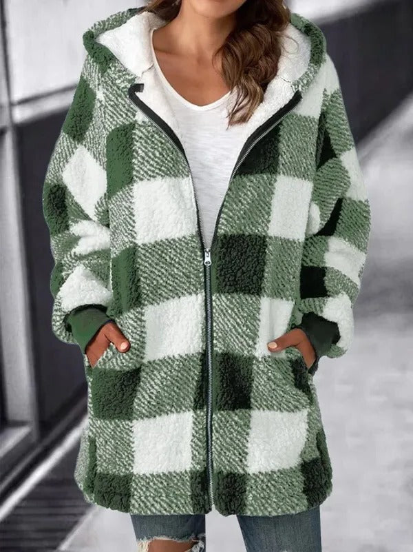 Cozy Checked Oversized Hoodie for Everyday Comfort