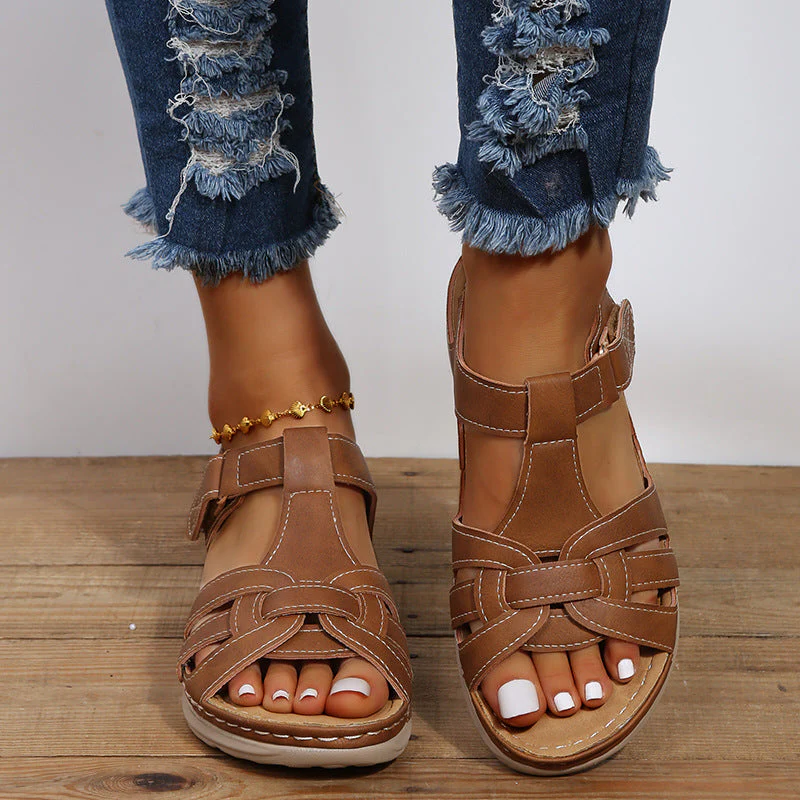 Elegant Orthopedic Sandals with Adjustable Straps