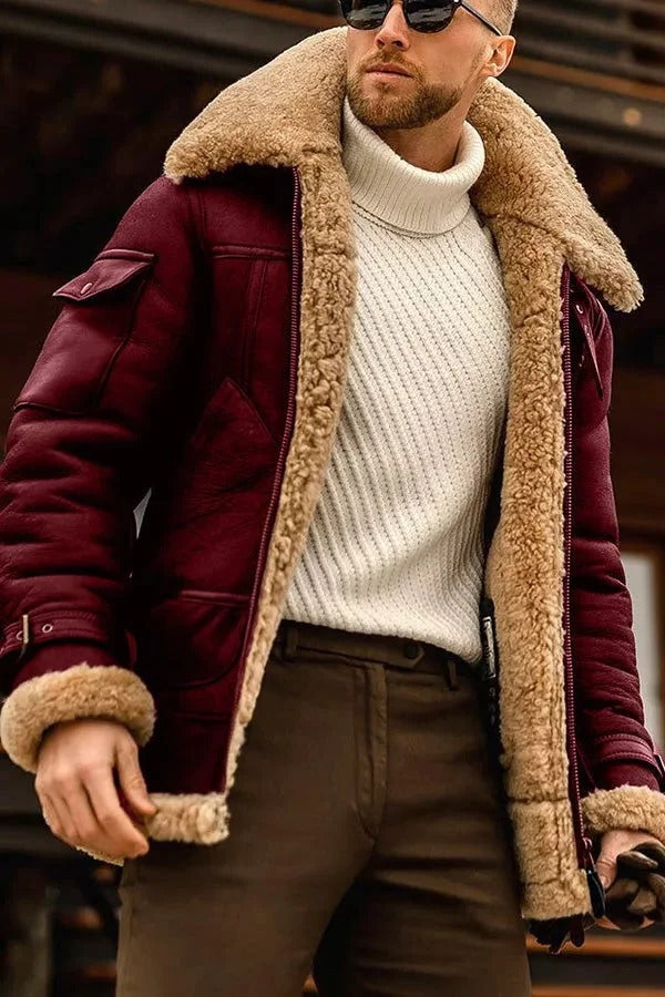Men's Classic Sheepskin Flying Jacket