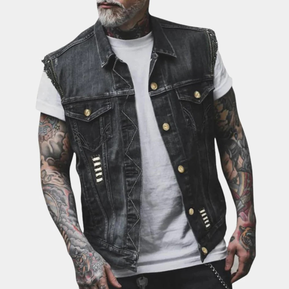 Classic Urban Denim Vest for Men
