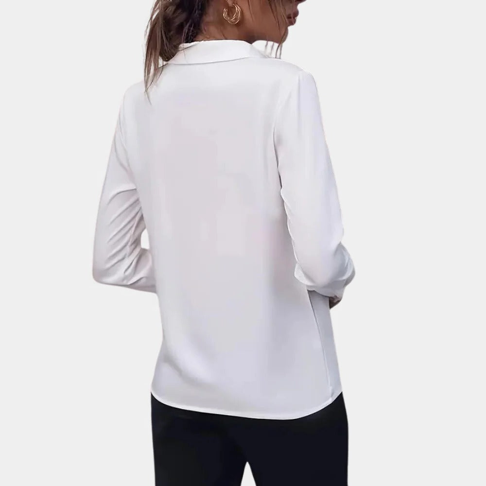 Chic Solid Color Women's Blouse for Every Occasion