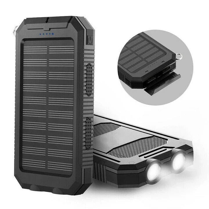 EcoCharge 30,000mAh Solar Battery Pack – Versatile USB Charger for Outdoors