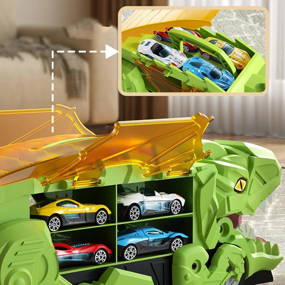 Transforming Dino Racer with Storage & Tracks