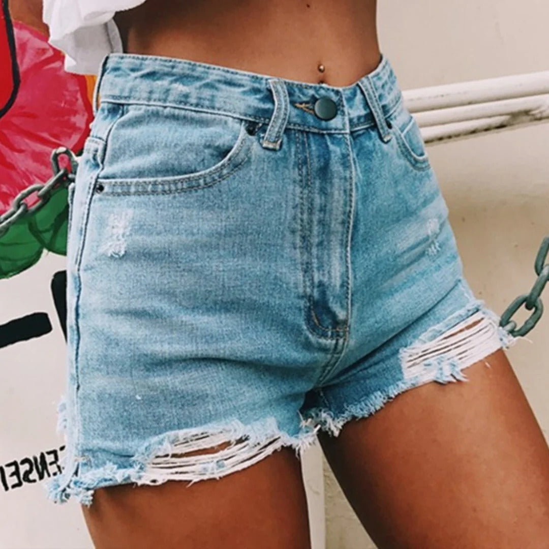 Chic Cotton Denim Shorts for Effortless Style