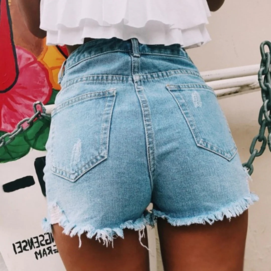 Chic Cotton Denim Shorts for Effortless Style
