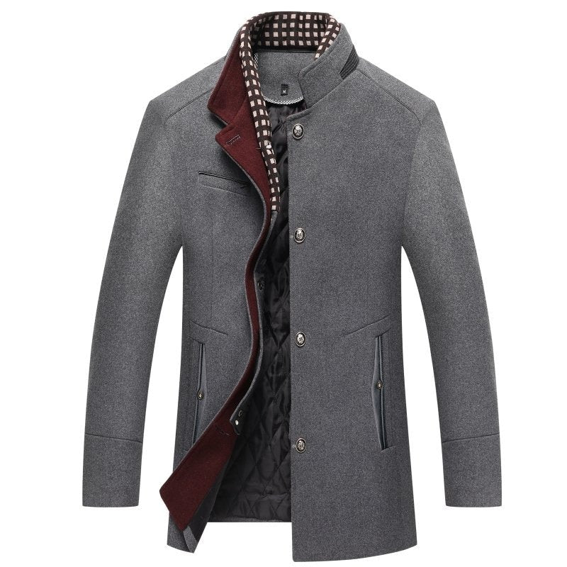 Sophisticated Wool Overcoat for Men