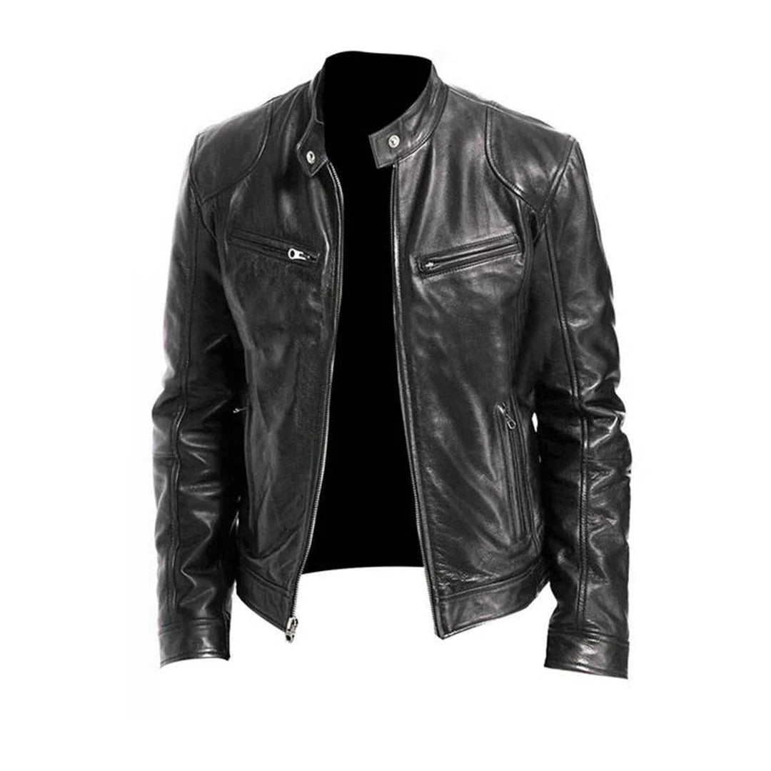 Stylish Men's Genuine Leather Jacket for All Seasons