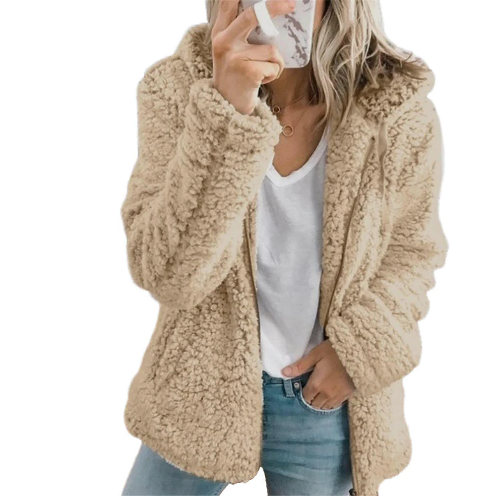 Charming Winter Fleece Coat: Cozy Teddy Style with Pockets