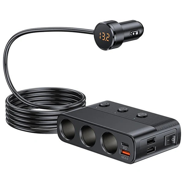 Versatile 7-Port Vehicle Power Hub