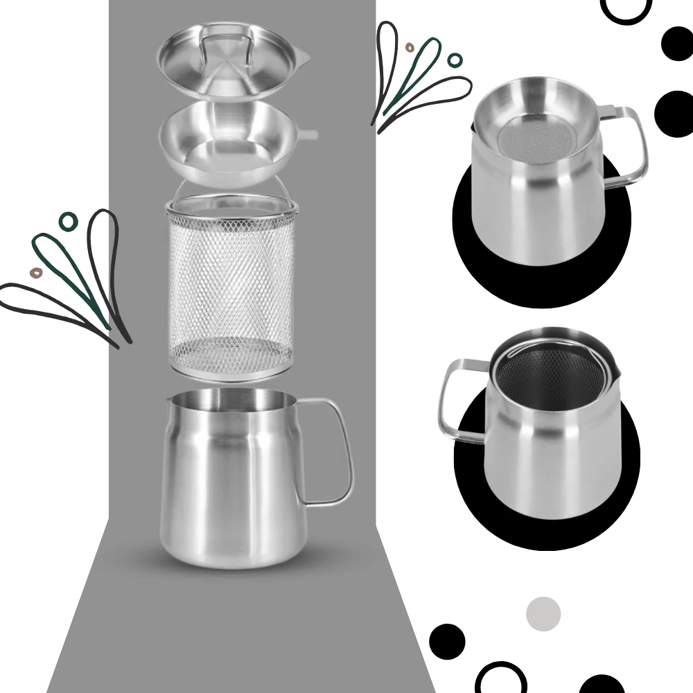 Dual-Function Stainless Steel Frying Pot for Effortless Cooking