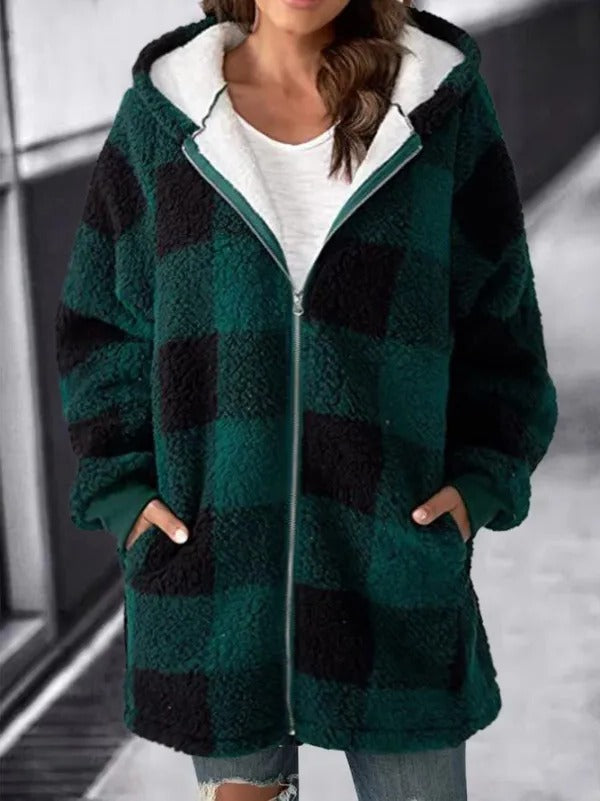 Cozy Checked Oversized Hoodie for Everyday Comfort