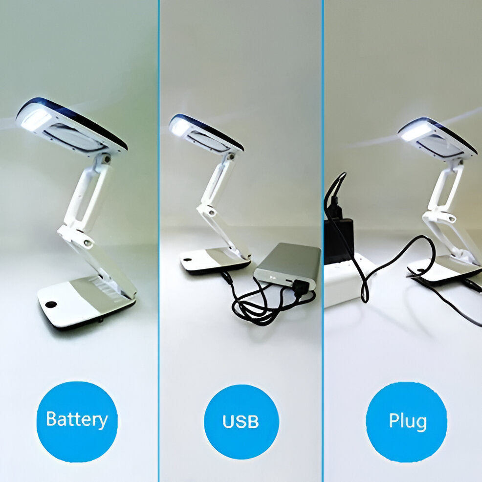 Versatile Floor Magnifier with Adjustable Lighting