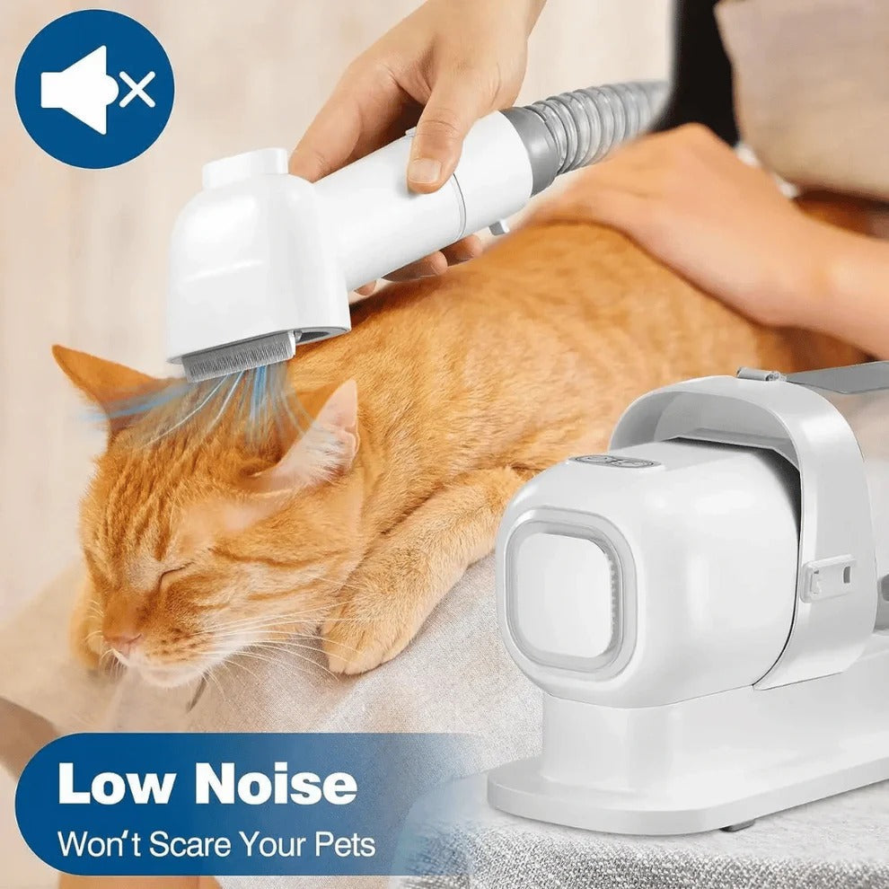 Quiet Pet Grooming Vacuum with Clippers & Brush Set | 77.7oz Bin