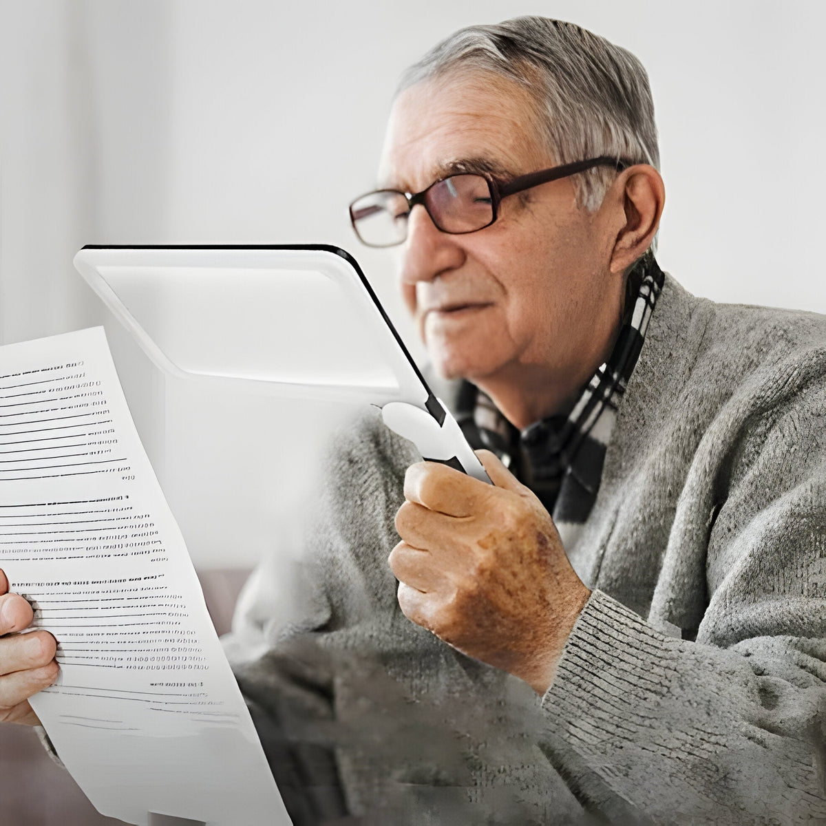 Compact LED Magnifier with Adjustable Handle