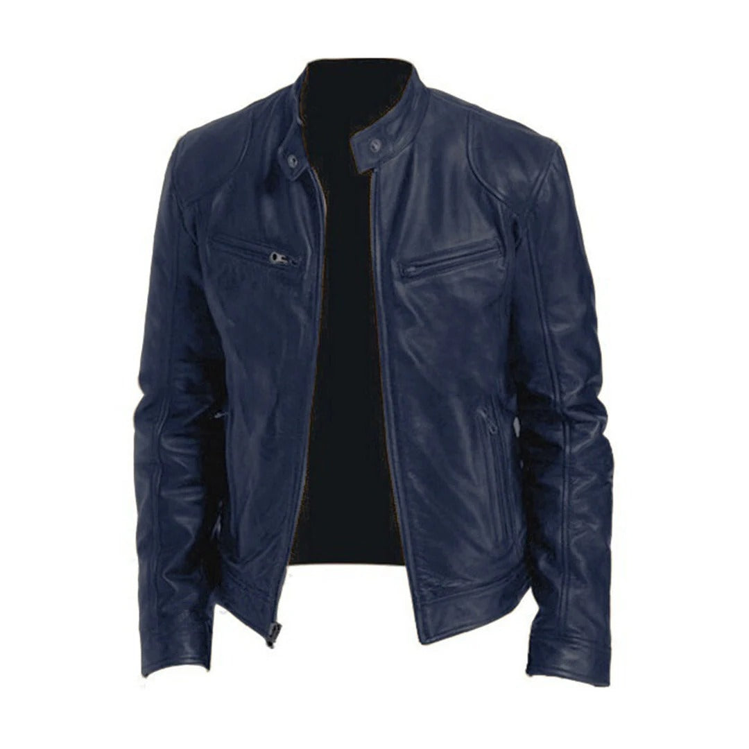 Stylish Men's Genuine Leather Jacket for All Seasons