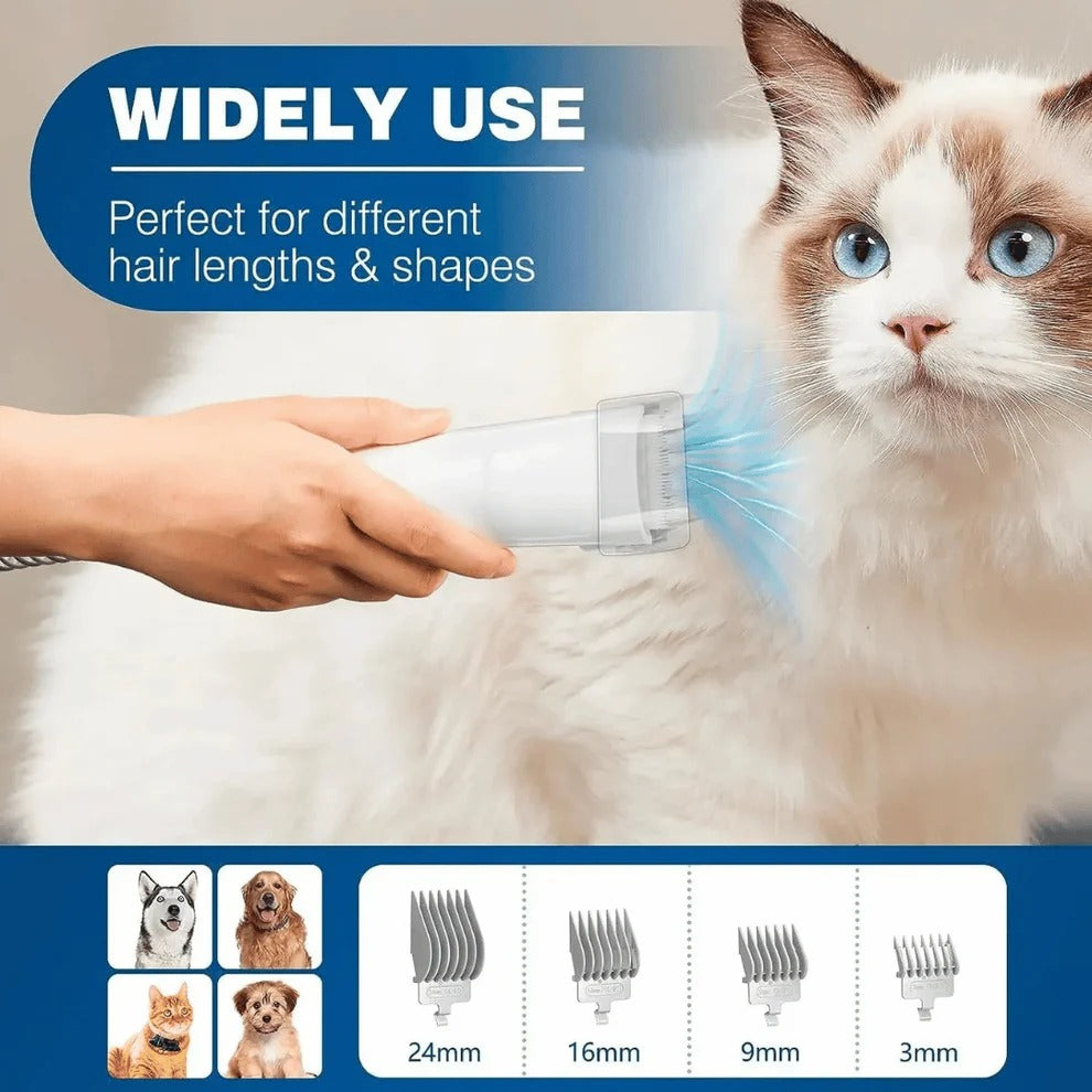 Quiet Pet Grooming Vacuum with Clippers & Brush Set | 77.7oz Bin