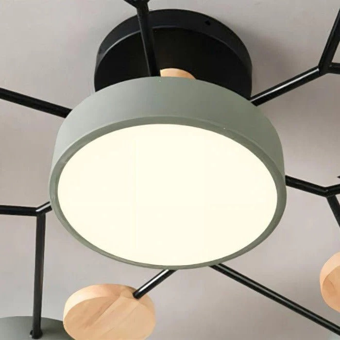 Stylish LED Ceiling Fixture - Branching Design for Modern Homes