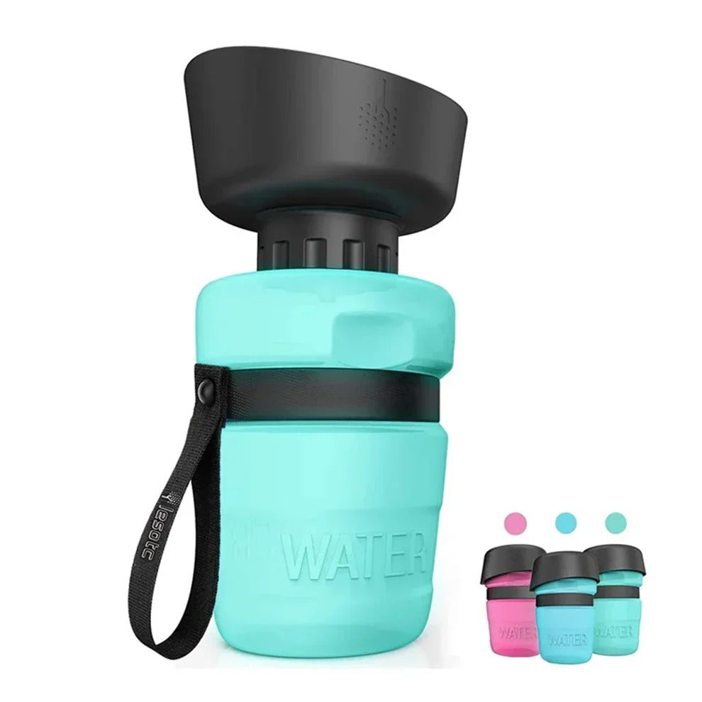 Compact Travel Dog Hydration Bottle with Collapsible Bowl