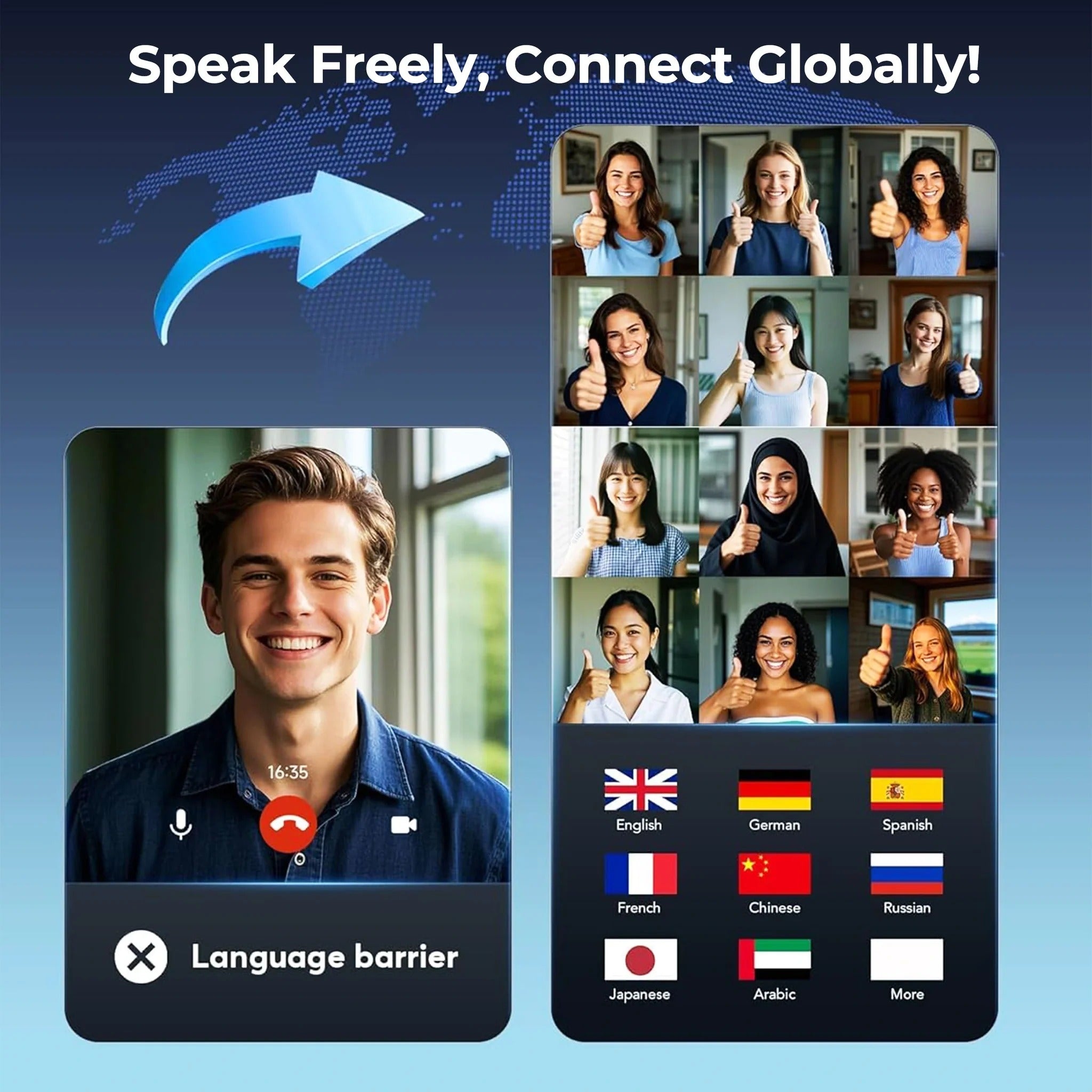 Instant Language Translation Earbuds with Bluetooth
