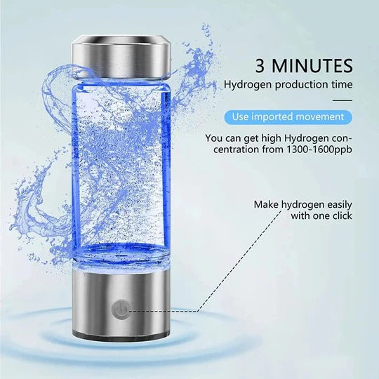 HydraGen Portable Hydrogen Water Maker – 10.1 oz USB Rechargeable