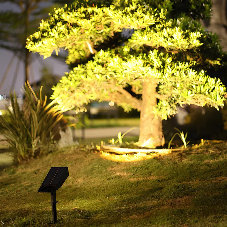Solar-Powered Adjustable LED Spotlight for Outdoor Spaces
