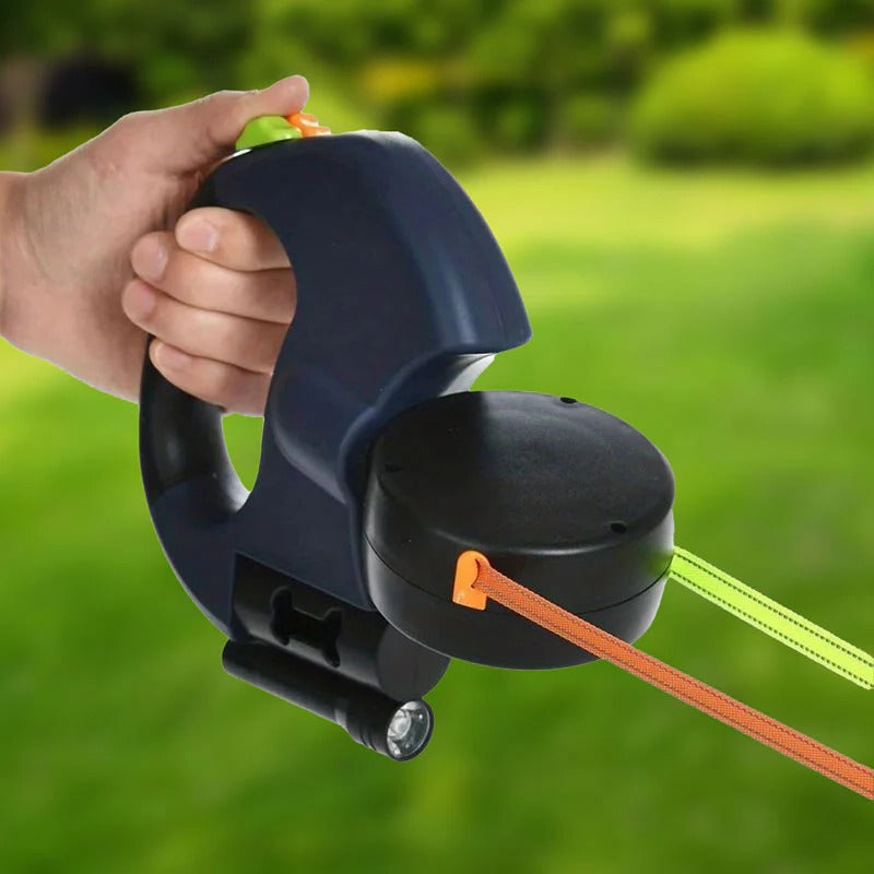 Smart Dual Dog Leash with Light & Cleanup Convenience