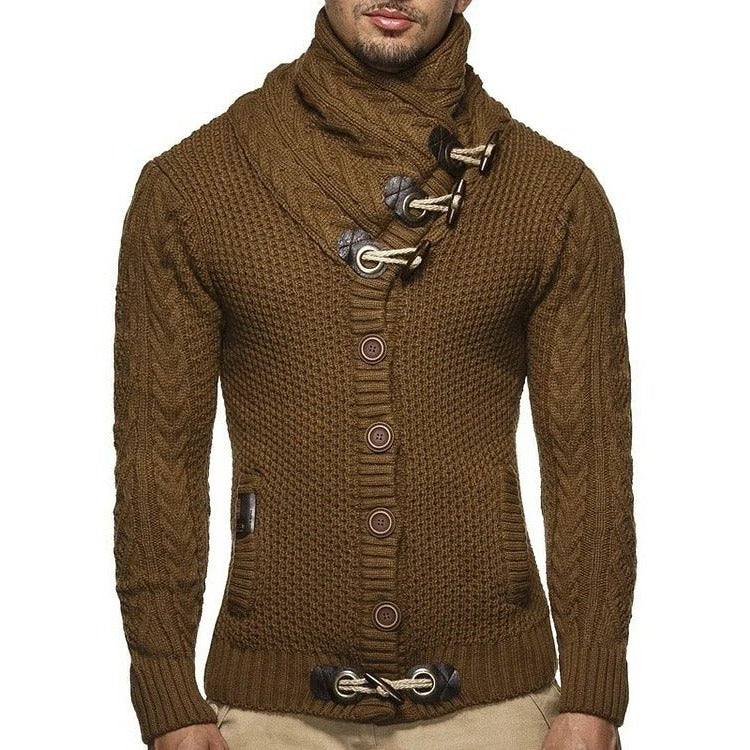 Cozy Knit Sweater with Charming Button Fastening