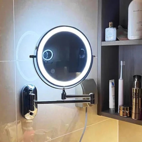 Cordless LED Vanity Mirror with Dual Magnification