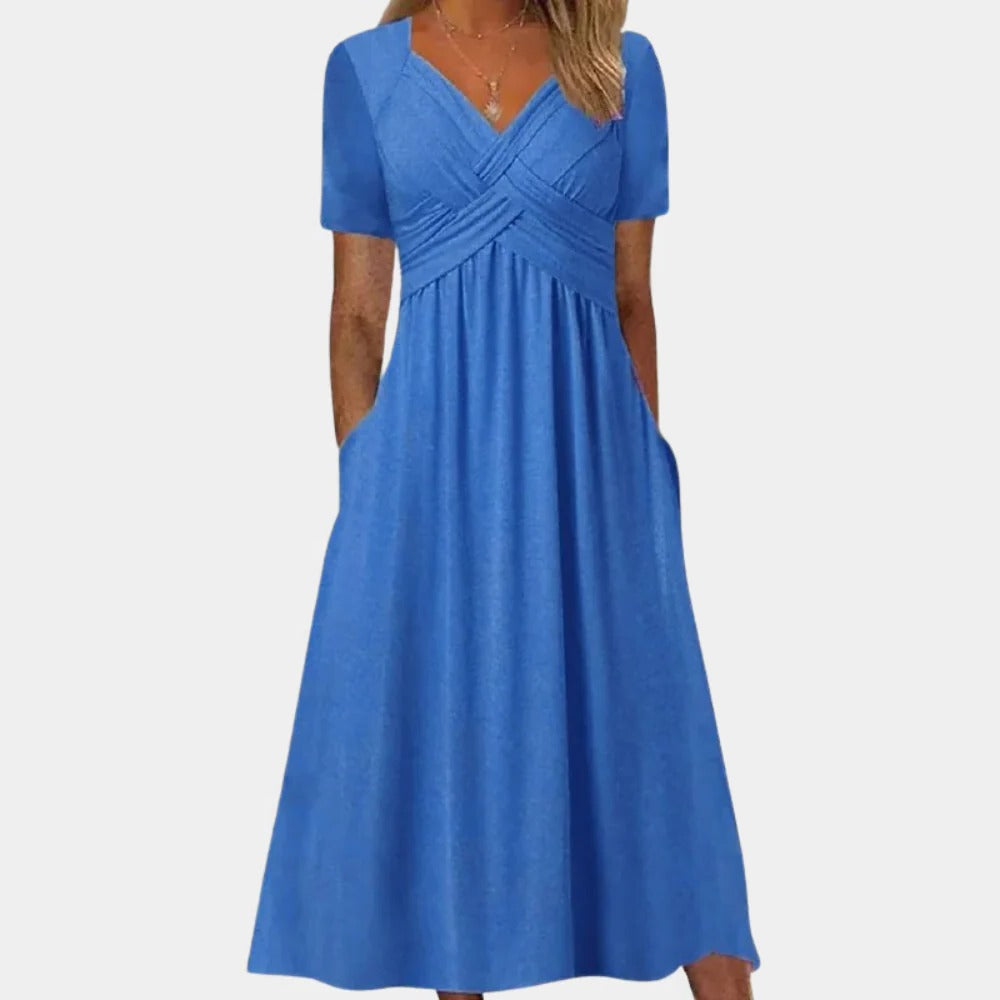 Chic V-Neck Summer Dress for Effortless Style
