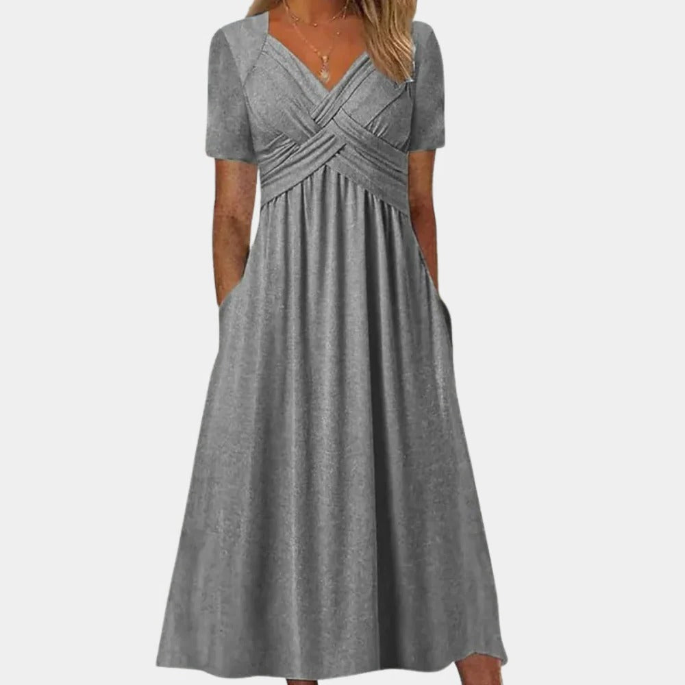 Chic V-Neck Summer Dress for Effortless Style