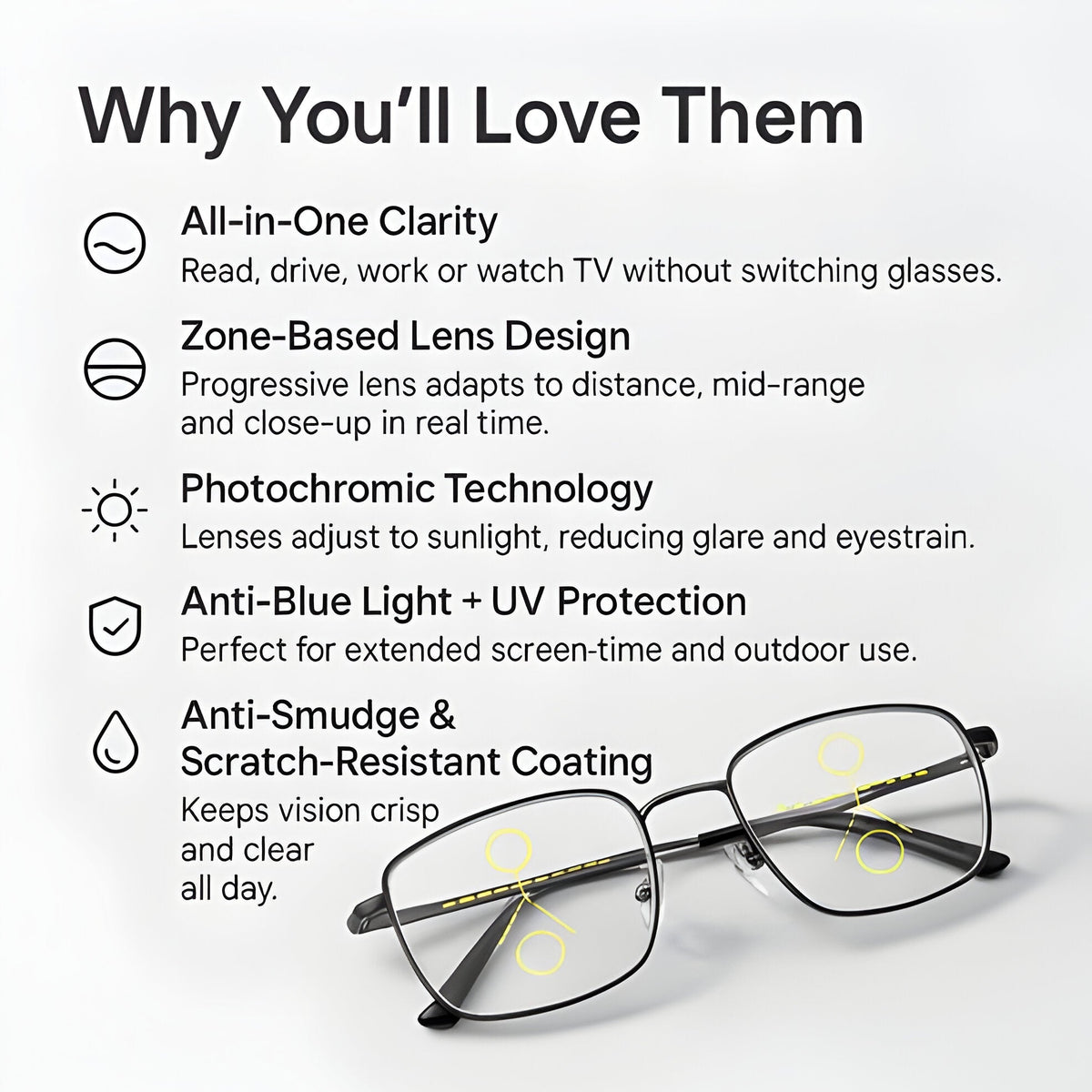 Versatile All-in-One Vision Glasses